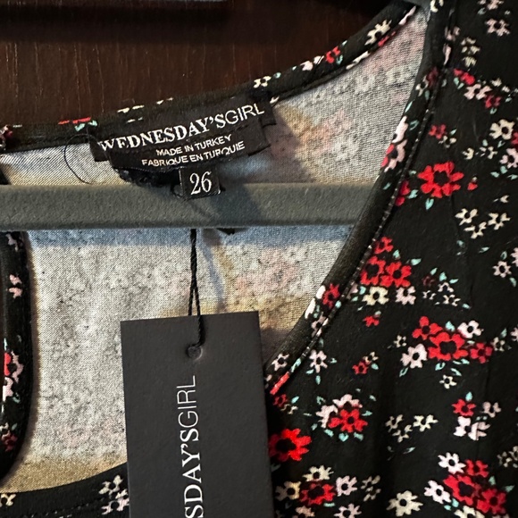 NWT Plus Size 26 Floral Spring Dress Knee Length - Picture 4 of 7